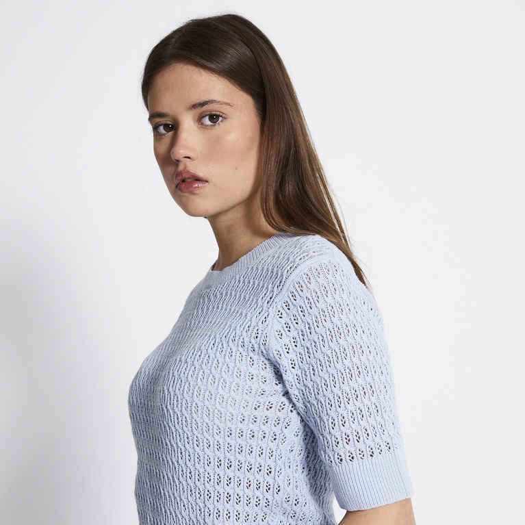 Mönsterstickad tröja "Viola"